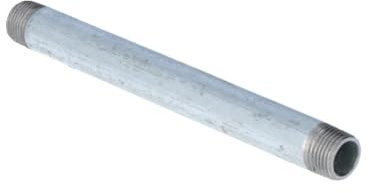 Nipplo doppio per tubi, in acciaio zincato, tipo 23, 1 pollice x 200 mm