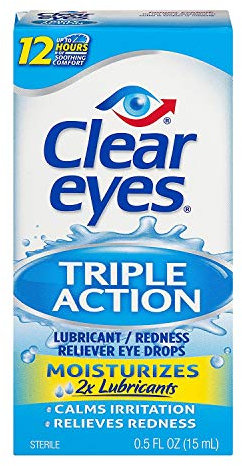 Clear Eyes Lubricant Redness Reliever Eye Drops, 0.5 Oz (15 Ml) (Pack Of 3)