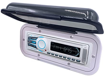 kdx-audio 78.3148 – Coperchio radio impermeabile per barche, bianco