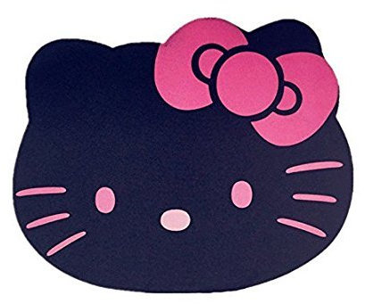 Fashion Cartoon Hello Kitty Optical Mouse pad Personalized Computer Decoration Mouse Pad Mat Non-Toxic Tasteless Mice Mat Mousepad (Black)