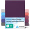 etérea Extra Jersey Topper Spannbettlaken 180x200cm - 200x220cm Pflaume bis 10 cm Höhe 100% Baumwolle Spannbetttuch Oekotex Bed Sheets Leintuch Bettbezug Bettlaken Topper 180x200 cm - 200x220 cm Lila