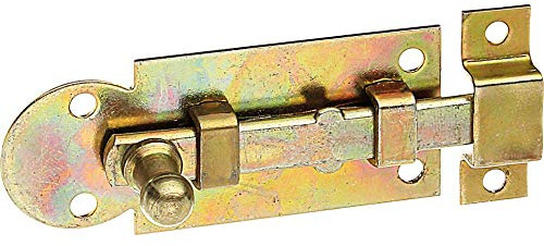 Alberts 113001 Fensterriegel | gerade, mit befestigter Schlaufe | galvanisch verzinkt, dickschichtpassiviert | Platte 61 x 26 mm
