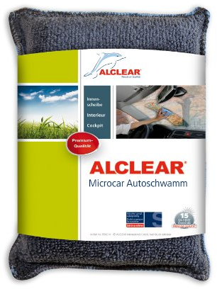 ALCLEAR 950014 Antibeschlagschwamm 13x10x3,5 cm, Ultra-Mikrofaser Schwamm gegen Beschlagene Autoscheiben, für Windschutzscheibe, Seitenscheiben & Spiegel. Auto Innenraum trocken halten