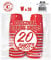 Original Cup - Pack DE 20 Shooters Rouges , 4cl