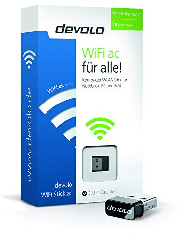 devolo WiFi Stick ac, Wireless USB Adapter, 433Mbit/s, Windows, Mac, WPS-fähig, keine Installation nötig, unkomplizierte Aufrüstung, WLAN-Standard der nächsten Generation