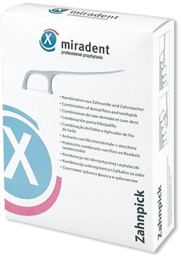 Miradent Zahnpick Zahnseidensticks 100er, 2er Pack (2x 100 Stück)