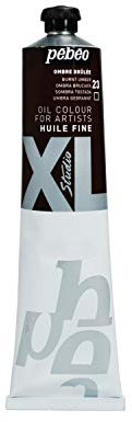 Pébéo - Huile Fine XL 200 ML - Peinture à l’Huile Ombre Brûlée – Peinture à l’Huile Pébéo - Ombre Brûlée 200 ml