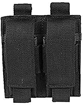 Mil-Tec Porta caricatori Doppio per Pistola Nera (Fissaggio Molle) per Adulti, Unisex, Taglia Unica