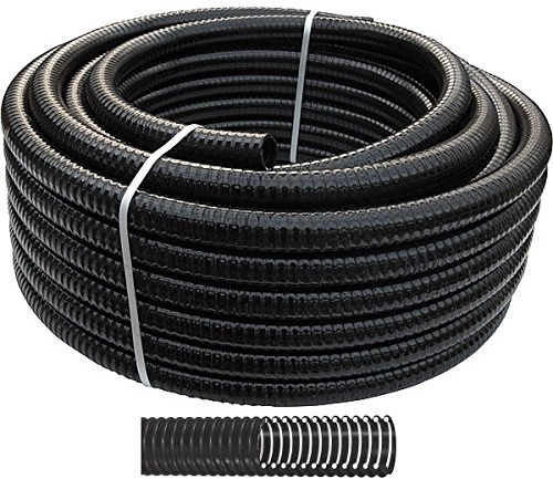 REHAU Teichschlauch schwarz 3/4 (19mm) 15m Spiralschlauch flexibel für z.B. Bachläufe