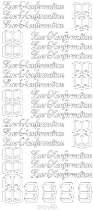 Konturensticker Zur Konfirmation silber-glänzend