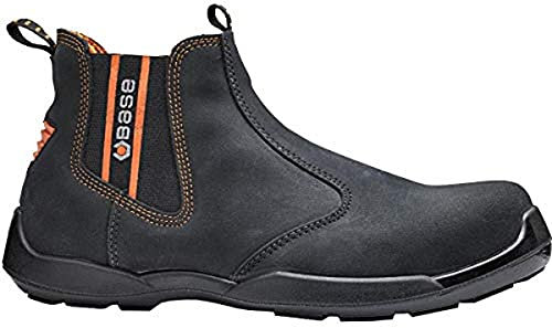 BASE Protection Dealer S1P SRC Zapato de Seguridad, Talla: 47, Color: Negro/Naranja, B0652BKO47
