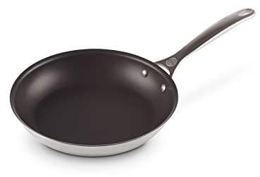 Le Creuset 3-Ply Plus Stainless Steel 26cm Shallow Frying Pan, 96600226000000, Silver