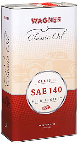 WAGNER Classic Hochdruck-Getriebeöl SAE 140 - Mild Legiert | Geeignet Für Lenk-, Schalt-, Kardan- Und Differentialgetriebe | Verschleißarm & Oxidationsstabil |Oldtimer, Simson Getriebeöl | 5 Liter