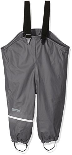 CareTec Unisex Kids Overall - Pu W. Fleece Rain Trousers, Grey (174), 12-18 Months UK