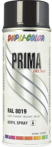 Motip 360381 Dupli-Color Lackspray Prima 400ml, graubraun glänzend/RAL 8019, 8019-Brun Gris
