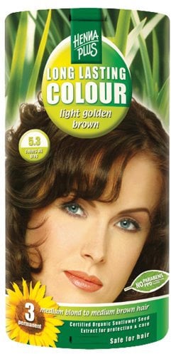 Hennaplus 49145 Long Lasting Colour 5,3 Light Golden Brown, 100ml