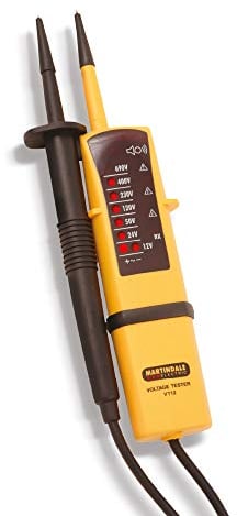Martindale VT12 Two Pole Voltage and Continuity Tester, Yellow