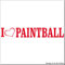 cartattoo4you® AL-00872 | I Love (als Herz) Paintball | Autoaufkleber Aufkleber Farbe hellrot, in 24 Farben erhältlich, glänzend 20 x 3 cm Waschstrassenfest, Motiv Copyright by dh-Folien