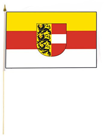 Stockflagge/Stockfahne KÄRNTEN mit Wappen Flagge/Fahne ca. 30 x 45 cm mit ca. 60cm Stab/Stock