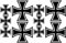 Samunshi® 10x Aufkleber Eisernes Kreuz im Set Bogen26x17cm schwarz