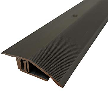 ufitec Profilsystem für Parkett- und Laminatböden - für Belagshöhen von 7-16 mm - viele Farben lieferbar (Niveauausgleichsprofil, Bronze Dunkel, 90 cm länge)