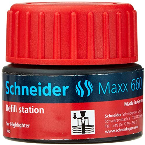 Schneider Schreibgeräte Refill station Maxx 660, Nachfülltinte für Job, 30 ml, rot