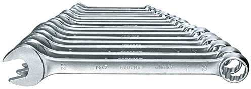 GEDORE Juego de llaves combinadas, 17 piezas, Ancho de llave 6-22 mm, En ángulo de 15°, De doce cantos, Perfil UD, Juego de llaves, 7-017