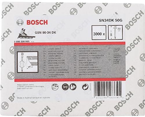 Bosch 3000x PRO SN34CH, Streifennagel, 34° mit abgeschnittenem Kopf, 50G | Länge 50 mm, Zubehör Nagler