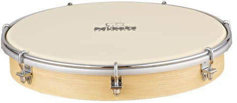 Nino Percussion Tunable Hand Drum - Große Handtrommel für Kinder ab 5 Jahren - Durchmesser 10 Zoll (ca. 25 cm) - Siam Eiche, Natur (NINO38)