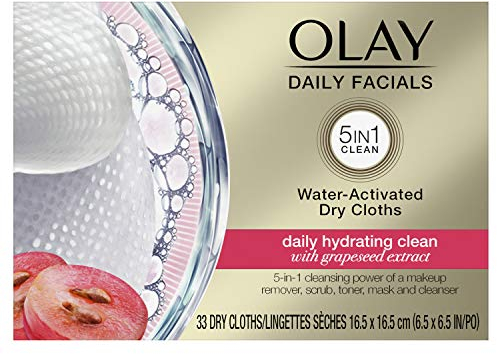 Olay 2 in 1 daily facial cloths for normal skin -33 wipes