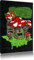 Pixxprint Dark Drooling Shrooms black Bild, Größe: 120x80cm, Leinwandbild, fertig gespannt, Wandbild, Dekoration, Kunstdruck, kein Poster