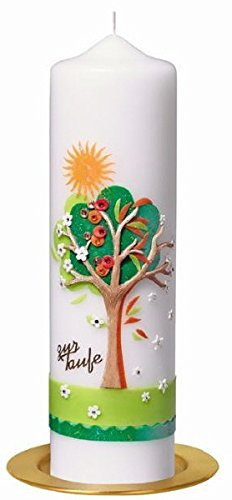 Taufkerzen 25 x 7 cm mit Namensverzierung und Geschenkkarton, Nr. K59