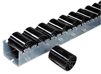 BITO 37-14191 Schwerlast-Rollenleisten mit Kunststoff-Zylinderrollen, Länge 3600 mm
