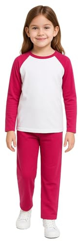 A2Z 4 Kids Girls Boys Pyjama Set Long Sleeve Loungewear Nightwear Suit Pink