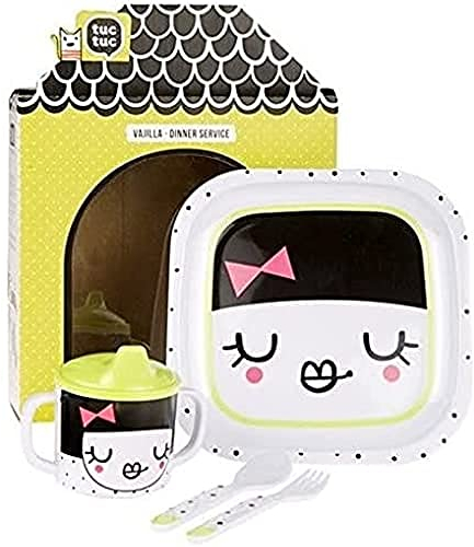 Tuc Tuc People - Set vajilla para niña, 3 piezas