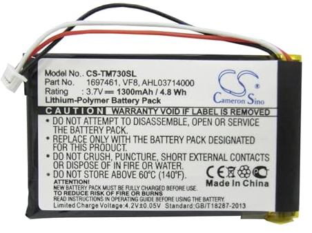 Akku für Tom-Tom GO 730, 3.7V, 1300mAh, LiPo
