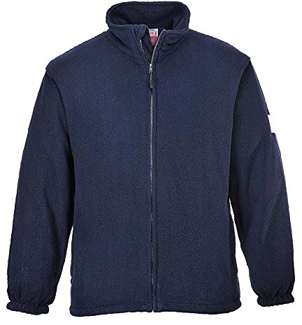 Portwest Flame Resistant Anti Static Fleece, Color: Navy, Size: M, FR30NARM