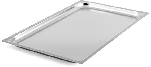 H&H Teglia Piano, Gastronorm, Acciaio Inossidabile, Argento, 53x32.5x2 cm