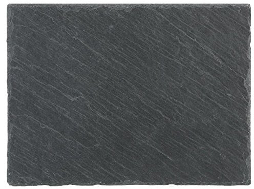 Secret de Gourmet - Lot de 6 Assiettes Plates Ardoise 32cm Gris
