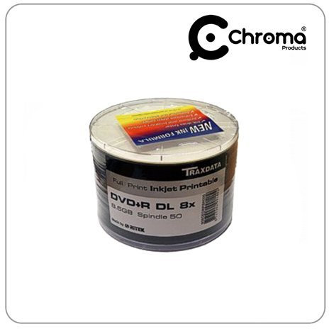 Ritek/Traxdata 8X DVD+R DL White DVD-R (50 Units, Double Layer)