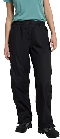 Mountain Warehouse Downpour Womens Waterproof Trousers - Bottoms with Taped Seams Rain Pants, Ankle Zip, Elastic Waistband, Easy to Pack - Spring Summer Travelling