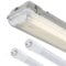 5Ft LED Twin Non Corrosive T8 Batten Fitting Indoor or Outdoor IP65 Weatherproof Fixture – Ideal For Garage Warehouse Car Park Industrial Lighting - Comes with 2x 6000k Daylight 58w T8 LED Tubes