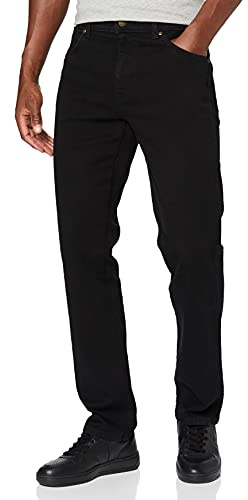 Wrangler Herren Durable Regular Fit Straight Leg Jeans, Schwarz (Black), 33W / 34L