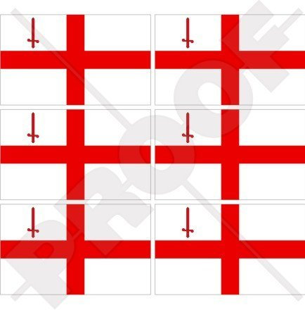 City of London Flagge, St George 's Cross England Großbritannien UK 40 mm (40,6 cm) Mobile Handy Vinyl Mini Sticker, Aufkleber X6