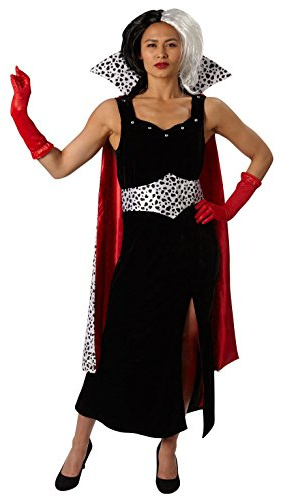 Rubie's Offizielles Disney-Kostüm Cruella De Vil, Grand Heritage, 101 Dalmatiner, Damen, Erwachsenenverkleidung, Größe S