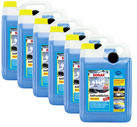 SONAX 6X 03325050 AntiFrost&KlarSicht Konzentrat Frostschutz Waschanlage 5L