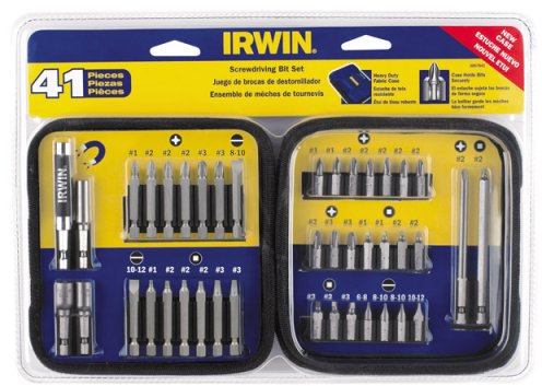 Irwin Industrial Tools 3057041 Schraubendreher-Bit-Set mit weichem Koffer, 41-teilig