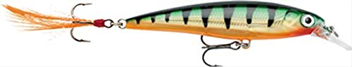Rapala Köder mit Haken Nr. 4/5, 1.2-1.8m Schwimmtiefe, 10cm Größe, Legendärer Barsch, Legendary Perch