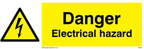 Viking Signs WE67-L15-V Danger Electrical Hazard Sign, Vinyl, 50 mm H x 150 mm W
