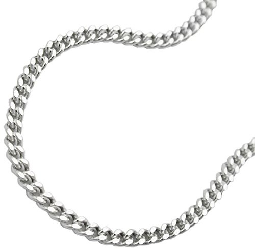 Kette Halskette Silberkette 925 Silber Damen Panzerkette 2 x diamantiert für Frauen Länge 60 cm x 2 mm Anhängerkette Silber